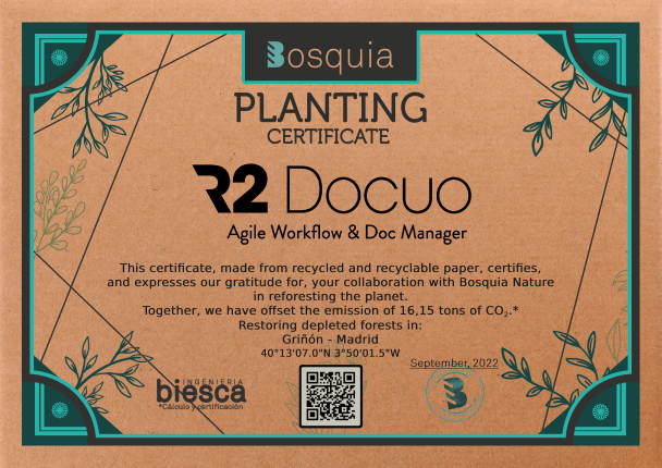 Bosquia and Docuo Certificate 