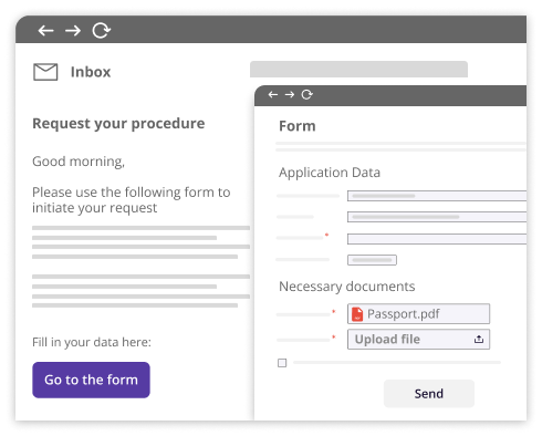 Request files from your customers through forms