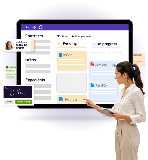 The Document Manager with AI that reduces document creation, management and signing tasks by up to 70%