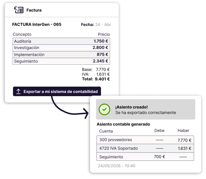 Exporta asientos contables