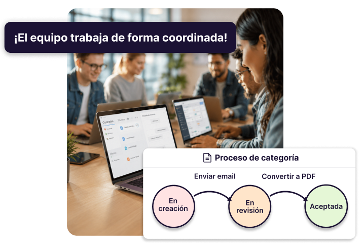 Aprobaciones y firma dentro del flujo