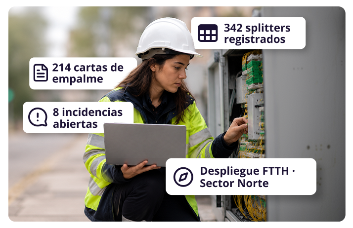 Replanteo y construcción de la red FTTH