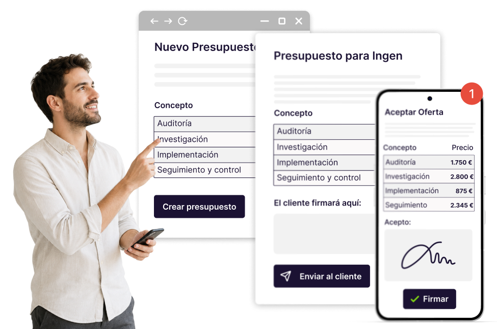 Tus  presupuestos y ofertas aceptados en tiempo récord