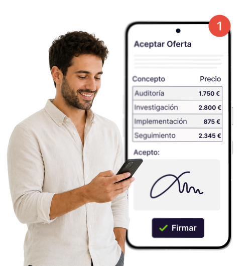 Tus  presupuestos y ofertas aceptados en tiempo récord