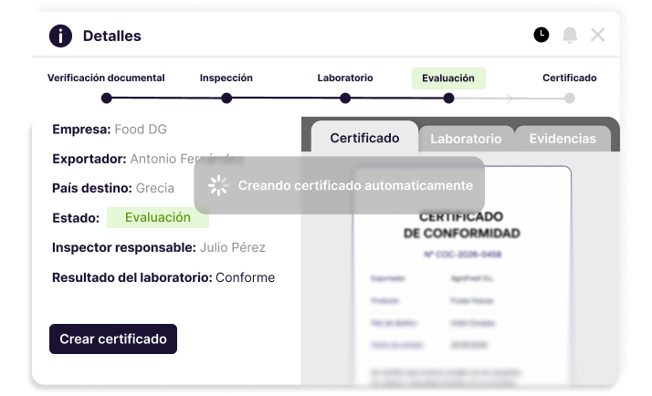 Emisión del Certificado de Conformidad