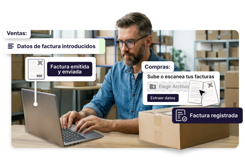 Emite Facturas cumpliendo Verifactu y utiliza la IA para registrar tus Tickets de compra